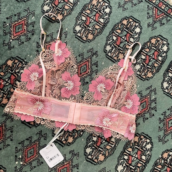Free People Nette Rose lace floral bralette romantic dreamy - Picture 4 of 8